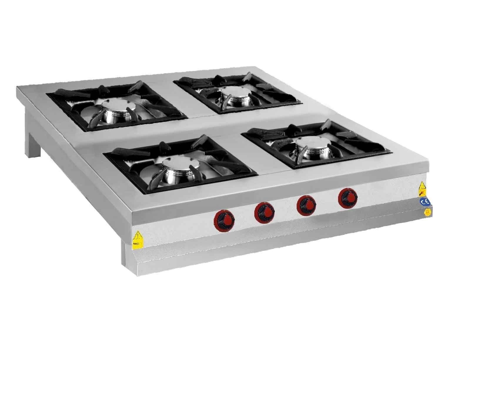 CSA 4 Lü Set Üstü Ocak Gazlı ve Lpg Li Ce Belgeli 90x90x25 cm KRCS.SOG.990.CE