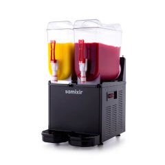 Samixir Twin Slush Granita ve Meyve Suyu Dispenseri 12+12 L Siyah SLUSH24.B