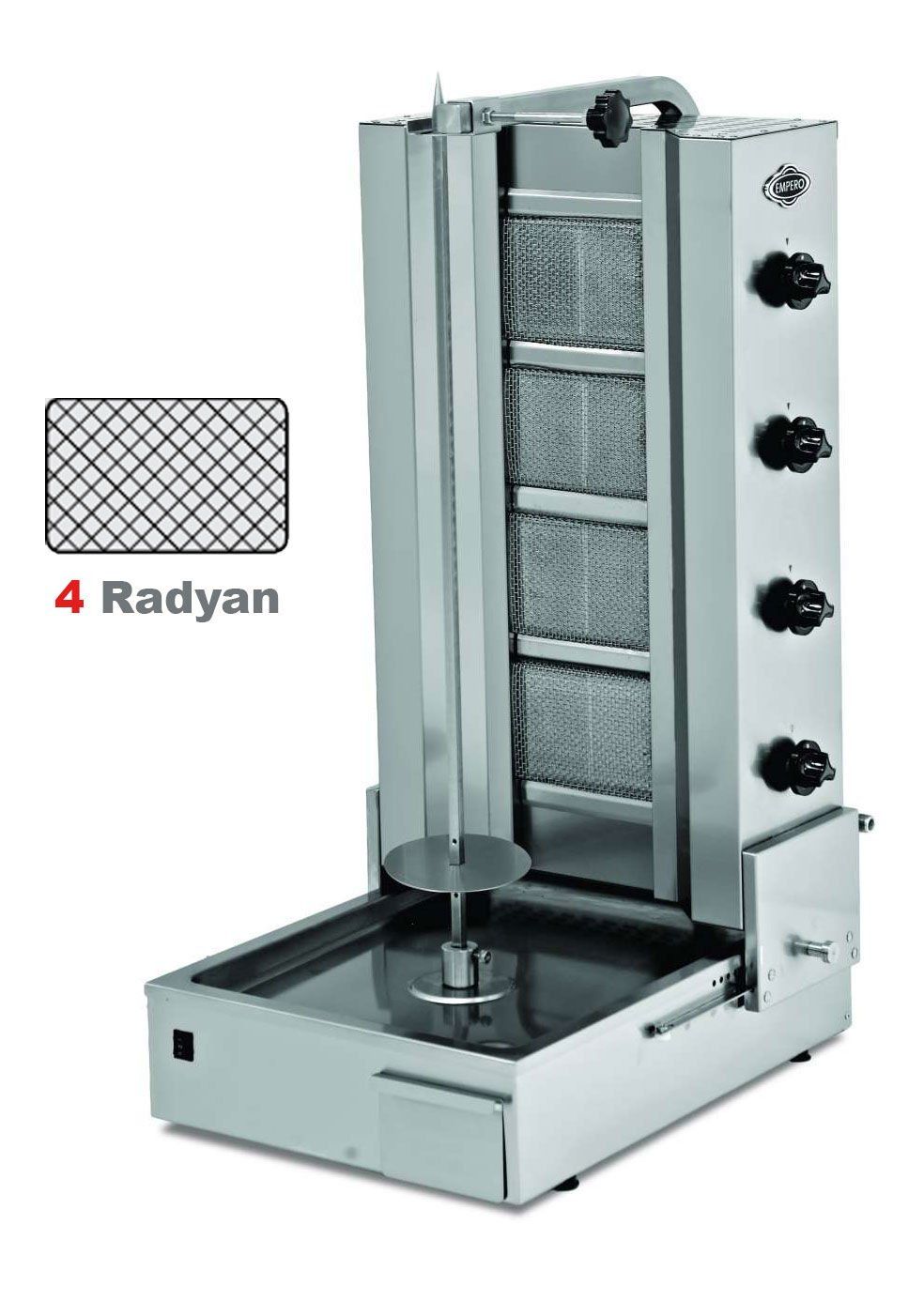 Empero EMP.DN.151 Alttan Motorlu Döner Ocağı 4 Radyanlı LPG'li