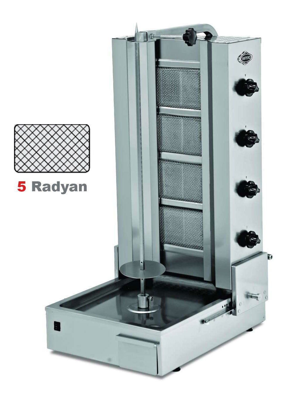 Empero EMP.DN.152 Alttan Motorlu Döner Ocağı 5 Radyanlı LPG'li