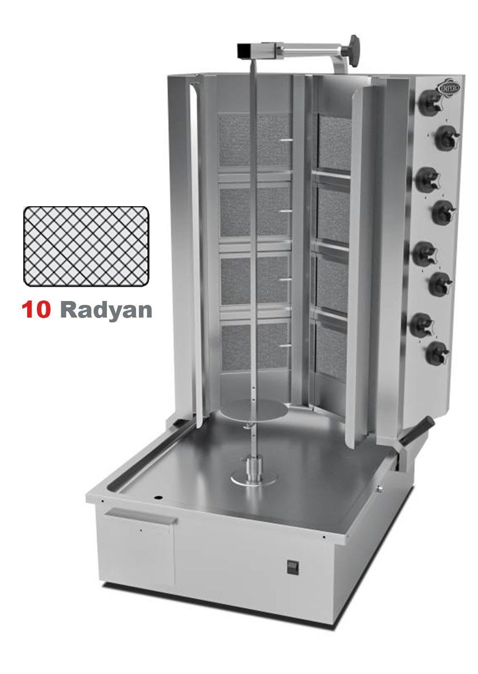 Empero EMP.DN.152-Y Alttan Motorlu V Tipi Döner Ocağı 10 Radyanlı LPG'li