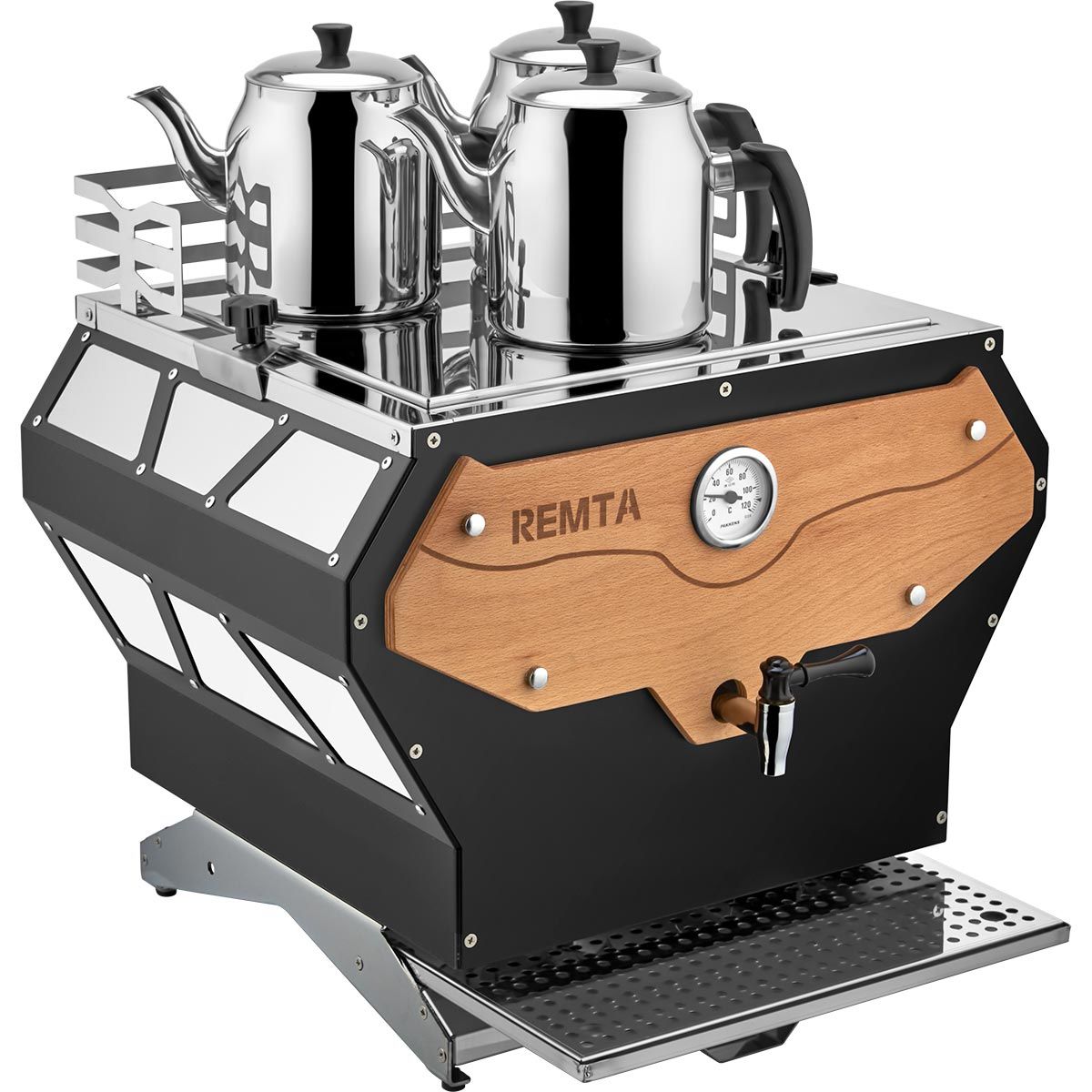 Remta DE23 Pro Serisi 3 Demlikli Jumbo Çay Makinesi, 30 Litre