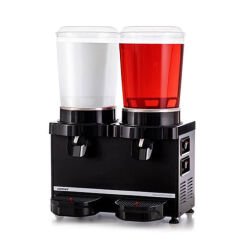 Samixir Panaromik Karıştırıcılı Analog Soğuk İçecek Dispenseri 10+10 L Siyah MM20.AB