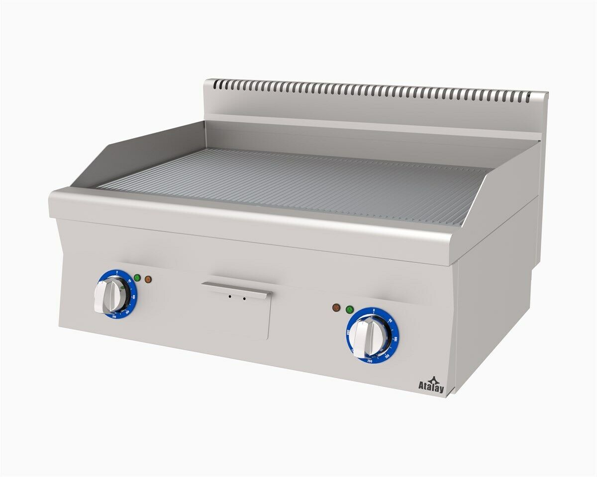 Atalay Pleyt Izgara Oluklu Yüzey Elektrikli 80x60x30 Cm E AEI-860/N