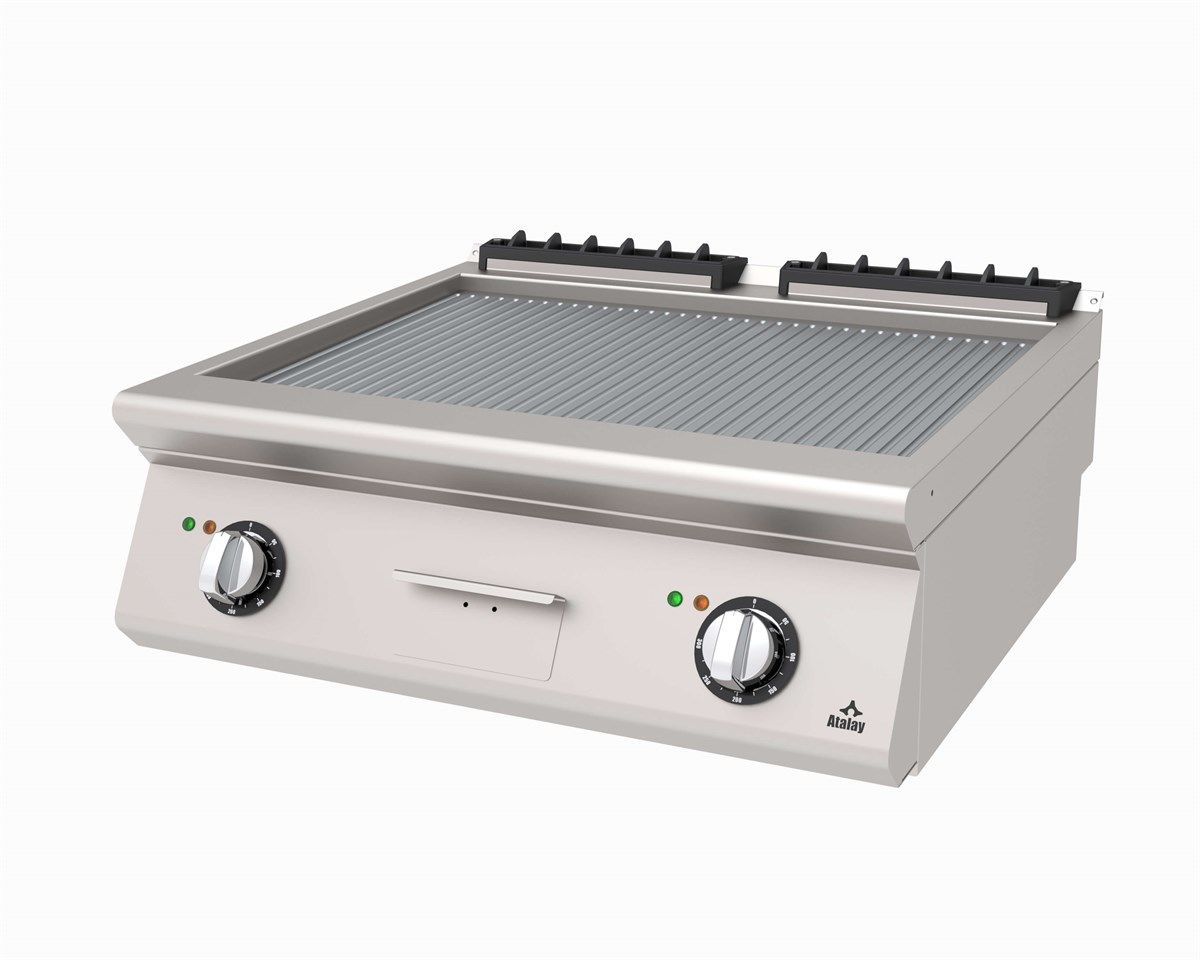 Atalay Pleyt Izgara Oluklu Yüzey Elektrikli 80x73x30 Cm AEI-873/N