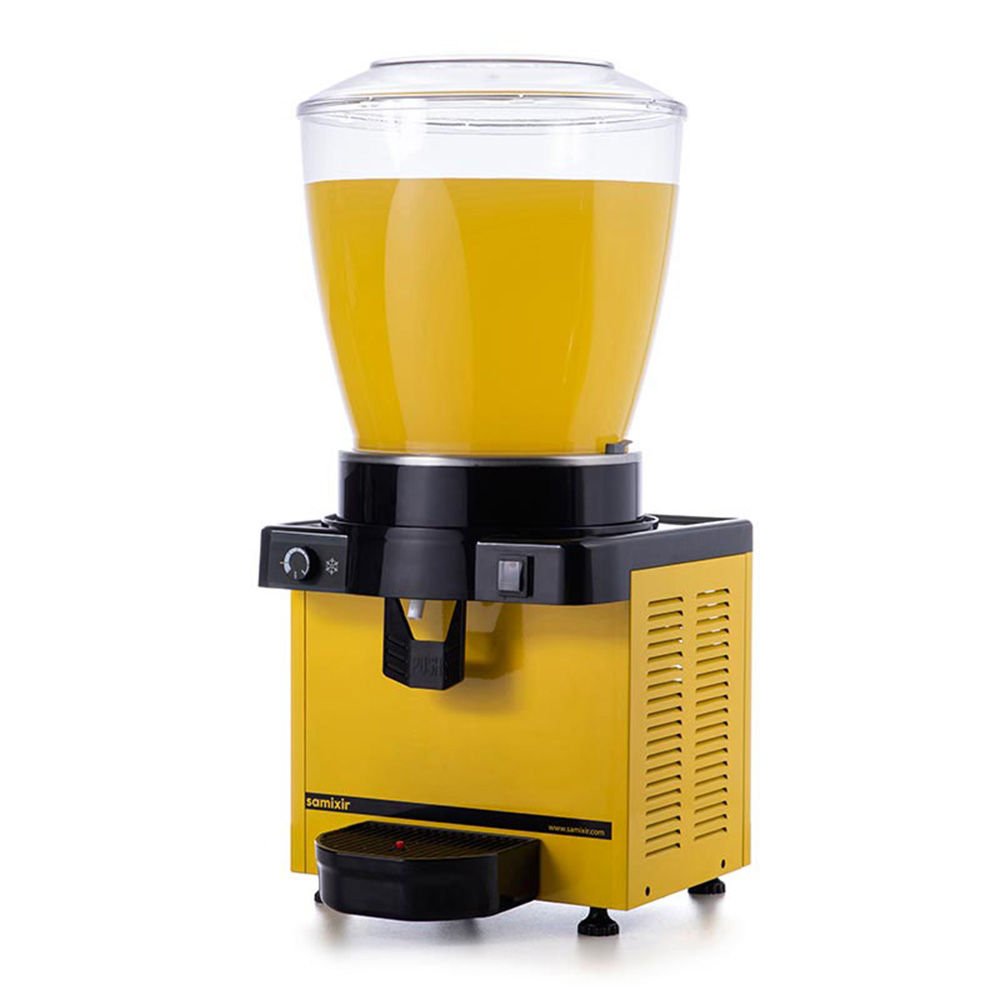 Samixir Panaromik Fıskiyeli Analog Soğuk İçecek Dispenseri 22 L Sarı S22.AY