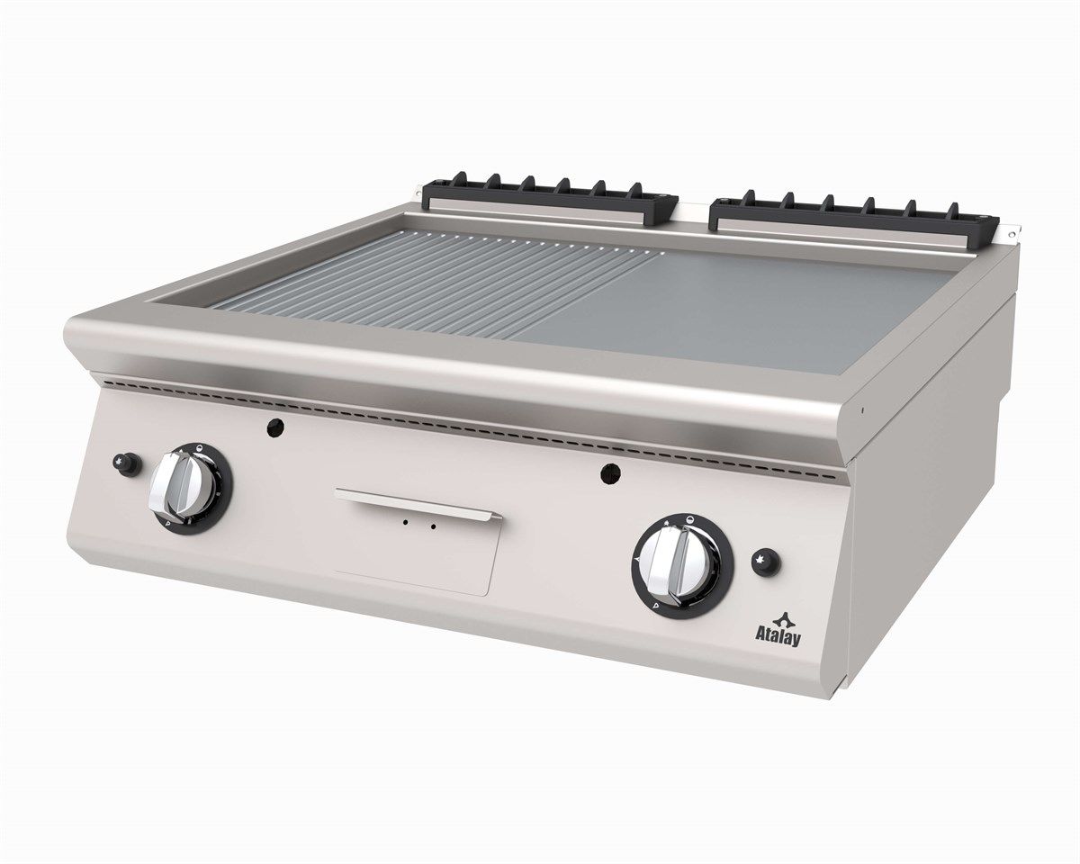 Atalay Pleyt Izgara Yarı Oluklu Yüzey Ce Belgeli Gazlı 80x73x30 Cm AGI-873/ND