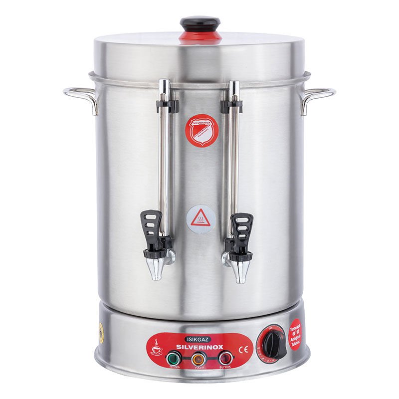 Silverinox 36 lt - 400 Bardak Sesli İkazlı Metal Musluklu Çay Makinesi 2036