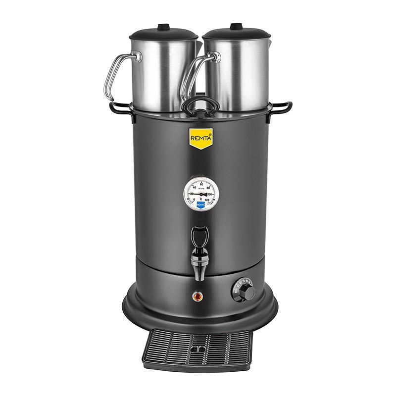 Remta EL11 Elite Çay Makinesi, 2 Demlikli, 17 L, Elektrikli,Siyah
