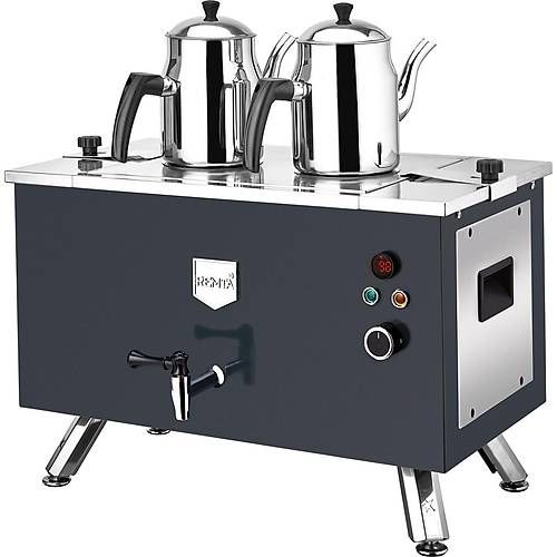 Remta EP02(L) Çift Cidarlı 2 Demlikli Elektrikli Kahveci Ocağı 21,5 lt, Siyah
