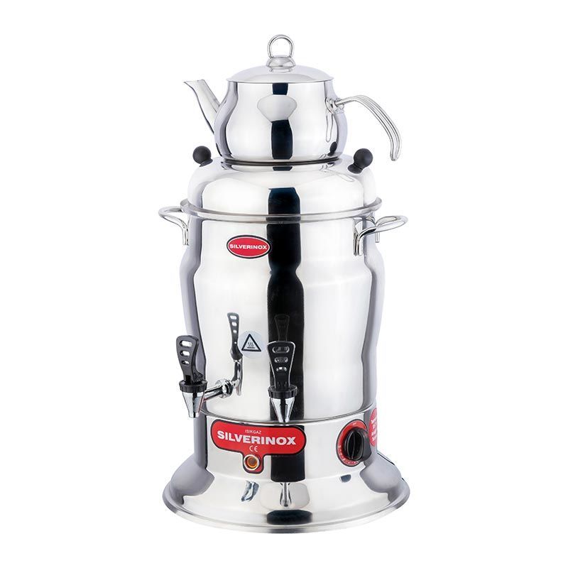 Silverinox 10 lt - 2 Demlikli Çay Semaveri 2201