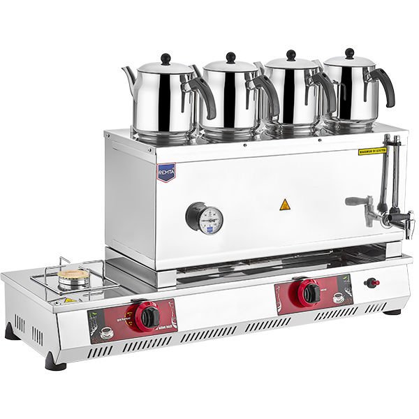 Remta N14 85 Model Kahveci Takımlı Çay Kazanı, 4 Demlikli, 39 L, Doğalgazlı