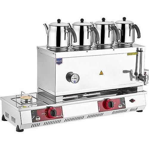 Remta N14(E) 85 Model 4 Demlikli Gazlı (CE) Pleytsiz Çay Ocağı 39 lt Elektrik + Doğalgazlı