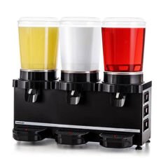 Samixir Panaromik Karıştırıcılı Analog Soğuk İçecek Dispenseri 10+10+10 L Siyah MMM30.AB