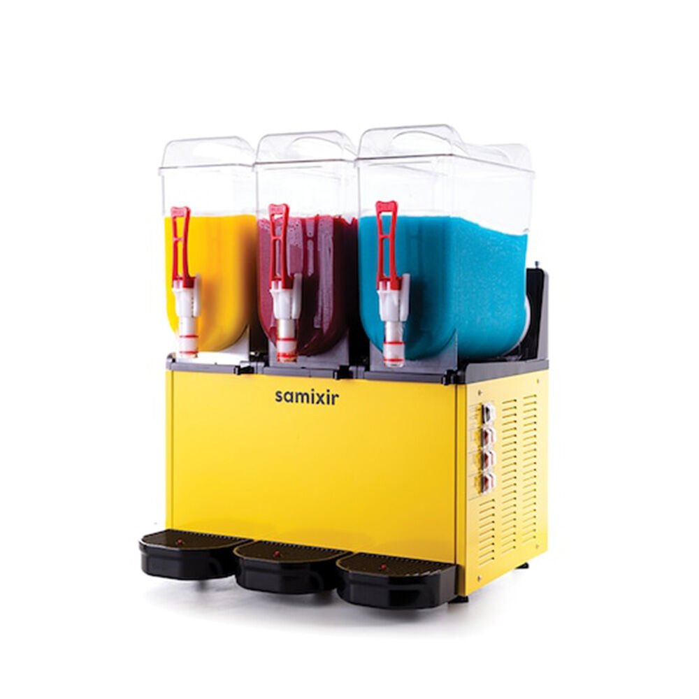 Samixir Triple Slush Granita ve Meyve Suyu Dispenseri 12+12+12 L Inox SLUSH36.Y