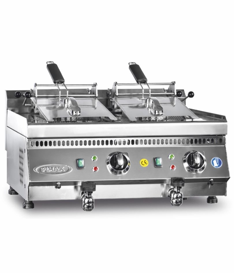 Pimak M169-1 Elektrikli Musluklu Set Model Fritöz 10+10 L