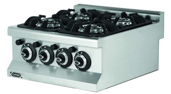 Empero EMP.6KG020 Snack Seri Set Üstü 4'lü Ocak Gazlı 60x63x28 cm