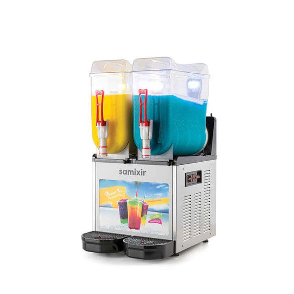 Samixir Slush Makinesi Soğuk Meyve Suyu Dispenseri Twin Allure 12+12 L İnox SLUSH24.IA