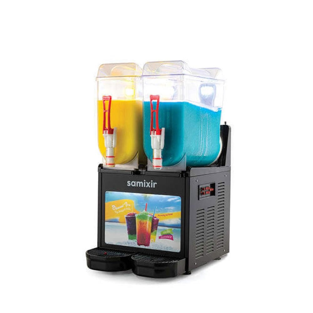 Samixir Slush Makinesi Soğuk Meyve Suyu Dispenseri Twin Allure 12+12 L Siyah SLUSH24.BA
