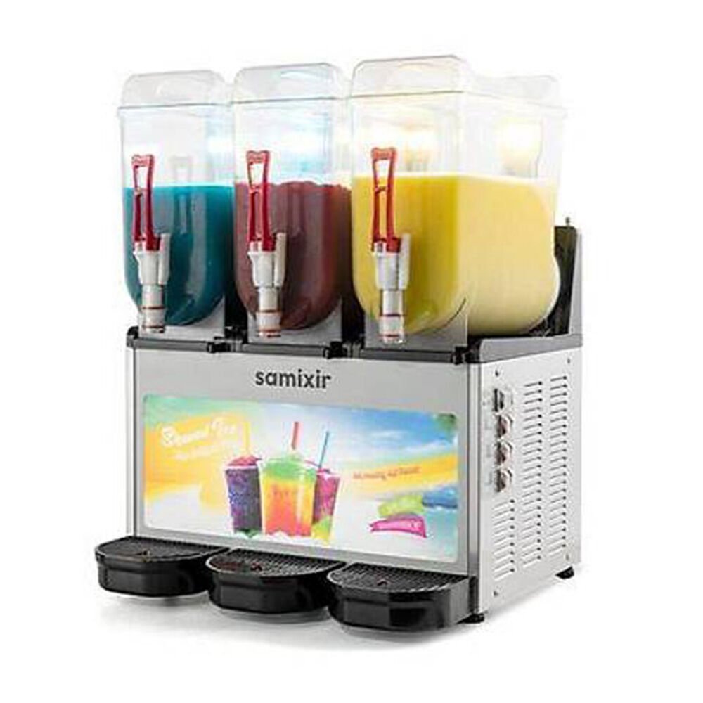 Samixir Slush Makinesi Soğuk Meyve Suyu Dispenseri Triple Allure 12+12+12 L İnox SLUSH36.IA