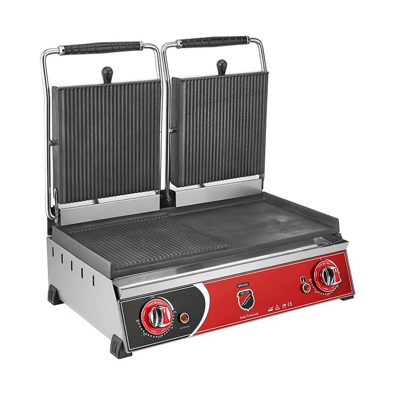 Silverinox 20 Dilim Elektrikli Çift Kapaklı Hamburger Tost Makinesi 2133