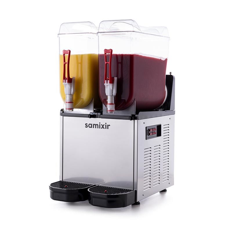 Samixir Twin Slush Granita ve Meyve Suyu Dispenseri 12+12 L Inox SLUSH24.I