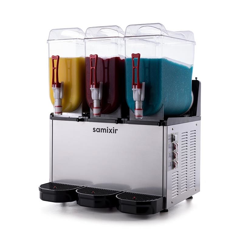 Samixir Triple Slush Granita ve Meyve Suyu Dispenseri 12+12+12 L Inox SLUSH36.I