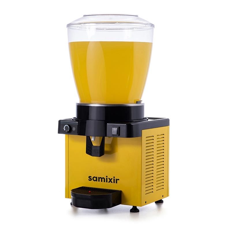 Samixir Panaromik Karıştırıcılı Analog Soğuk İçecek Dispenseri 22 L Sarı M22.AY