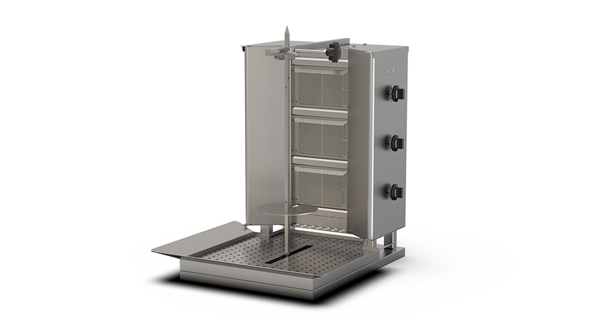 Ersöz 3 Gözlü Sabit Motorsuz Döner Ocağı 64x73x85 cm EDO52