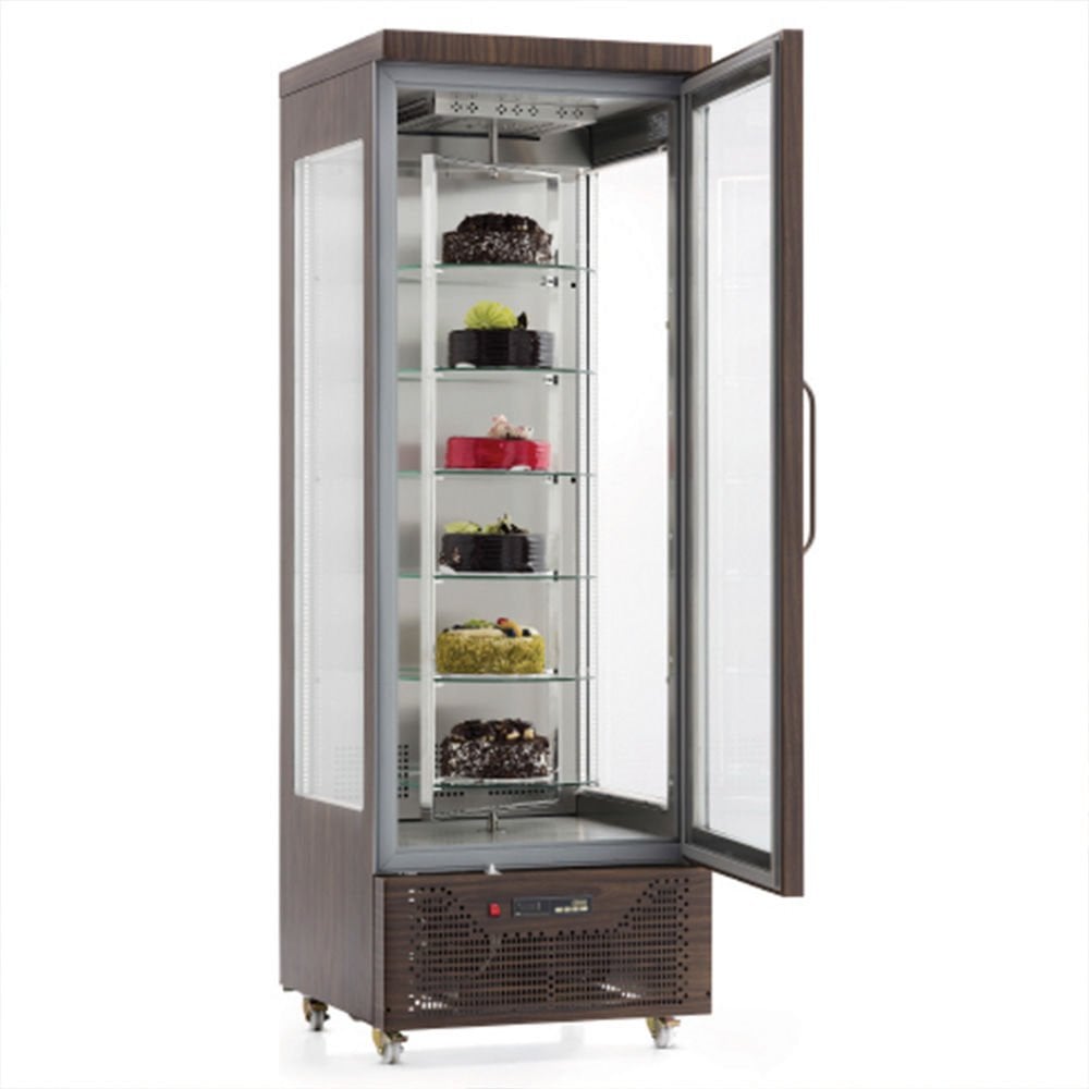 Dik Tip Pasta Teşhir Dolabı Dönerli  90x70x185 cm