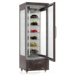 Dik Tip Pasta Teşhir Dolabı Dönerli  90x70x185 cm