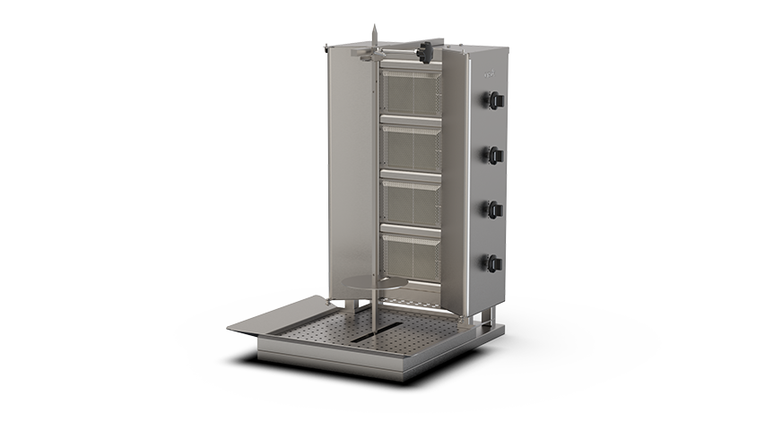 Ersöz 4 Gözlü Sabit Motorsuz Döner Ocağı 64x73x100 cm EDO53