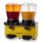 Samixir Panaromik Fıskiyeli Analog Soğuk İçecek Dispenseri Twin 22+22 L Sarı SS44.AY