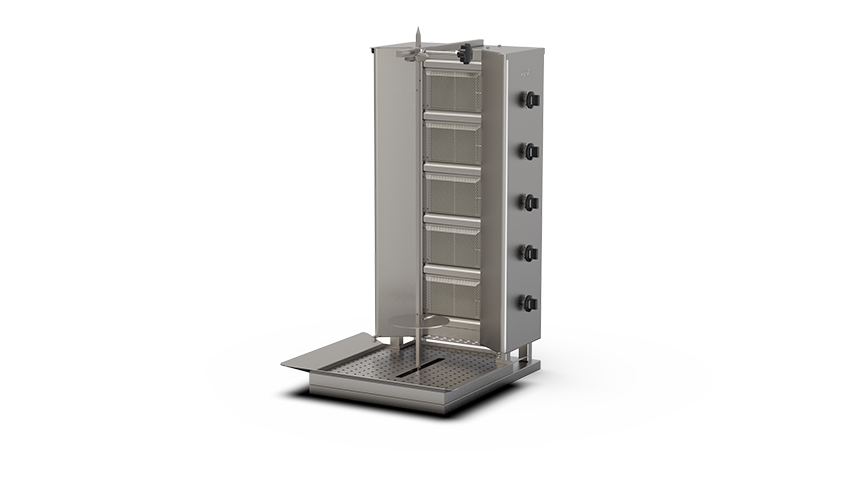 Ersöz 5 Gözlü Sabit Motorsuz Döner Ocağı 64x73x128 cm EDO54