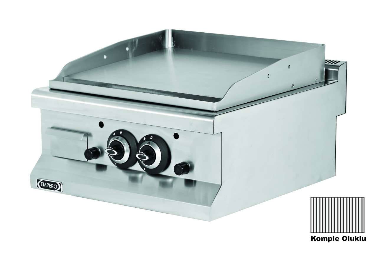 Empero EMP.6IG021-K Snack Seri Set Üstü Oluklu Krom Izgara Gazlı 60x63x28 cm