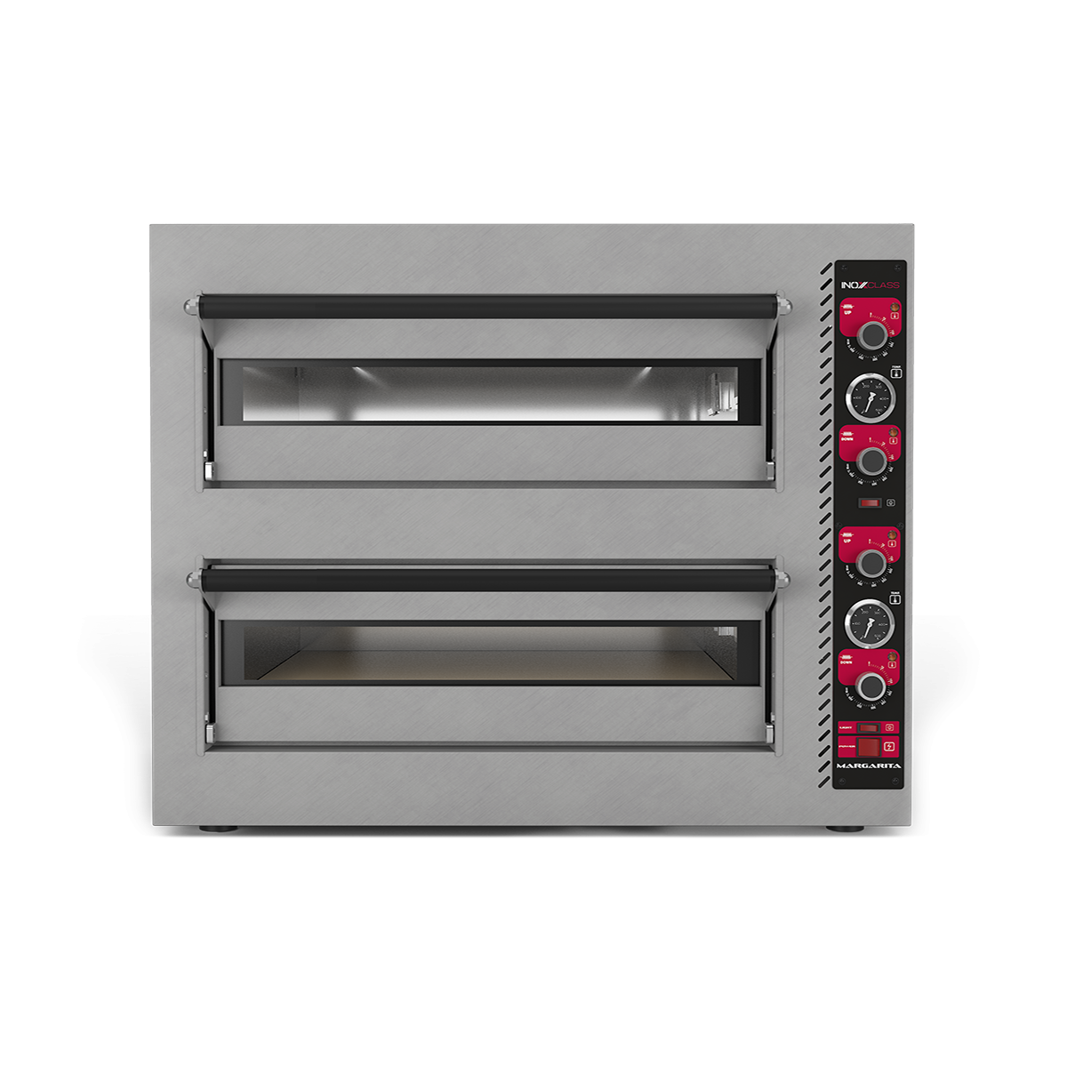 Inoxclass Çift Katlı Pizza Fırını Elektrikli 30 cm x 8 Pizza Kapasiteli Margarita M502E