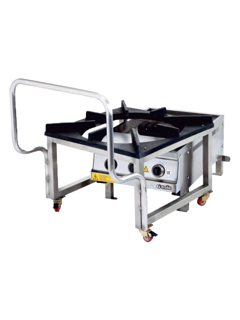 Ersöz Arabalı Üç Yanışlı Yer Ocağı  Gazlı ve Lpg Li 70x80x50 cm ETO12