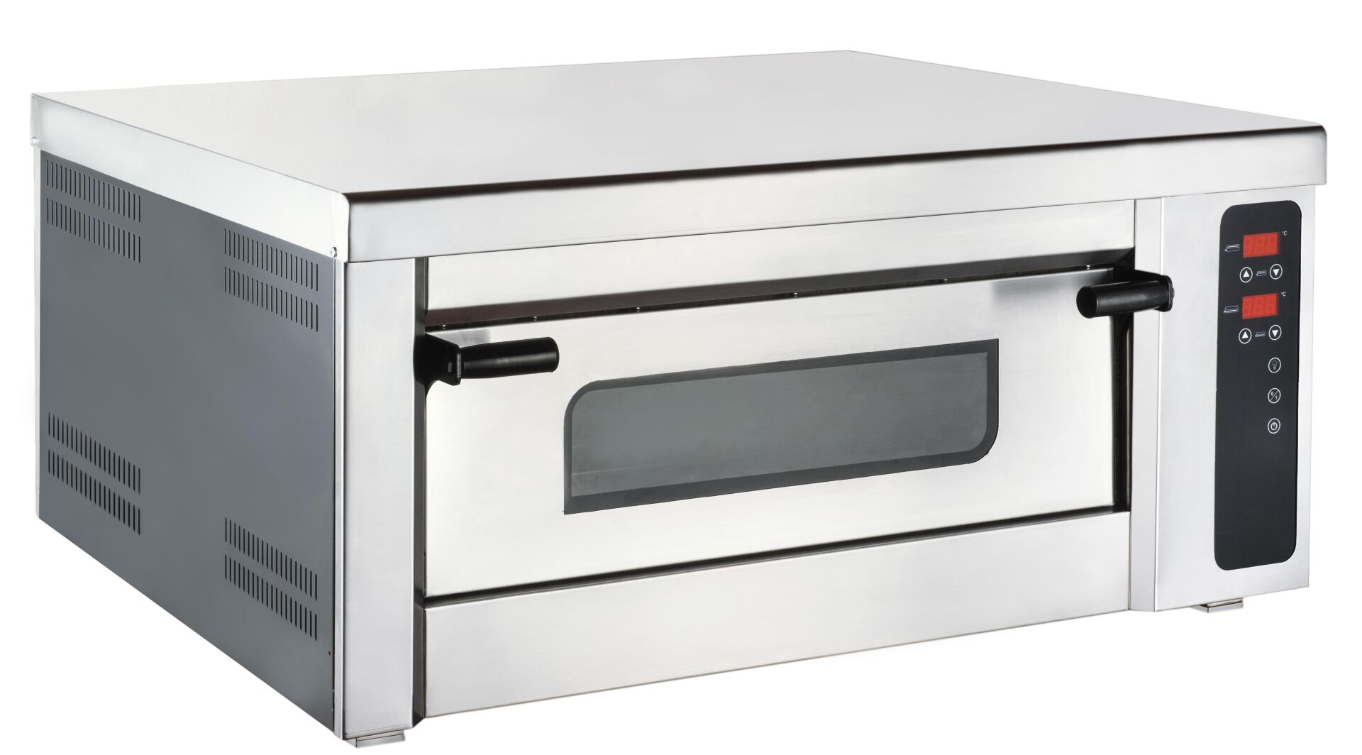 CSA Elektrikli Pizza Fırını Dijital Tek Katlı 30Cmx4 Pizza Kapasiteli KRCS.PFD.4