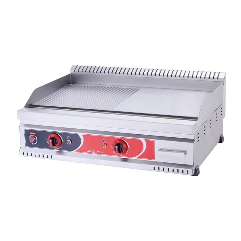 Silverinox 60x60x35 cm Elektrikli Yarı Oluklu Izgara PGE-60-Y