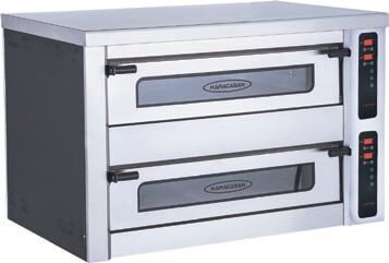 CSA Elektrikli Pizza Fırını Dijital Çift Katlı 30x6+6 Cm Pizza Kapasiteli KRCS.PFD.12