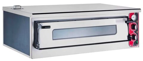 CSA Elektrikli Pizza Fırını Manuel Tek Katlı 30Cmx6 Pizza Kapasiteli KRCS.PFE.6