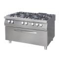 Öztiryakiler Kuzine Büyük Fırınlı 900 Seri Gazlı 6 Açık Ateş 120x90x85