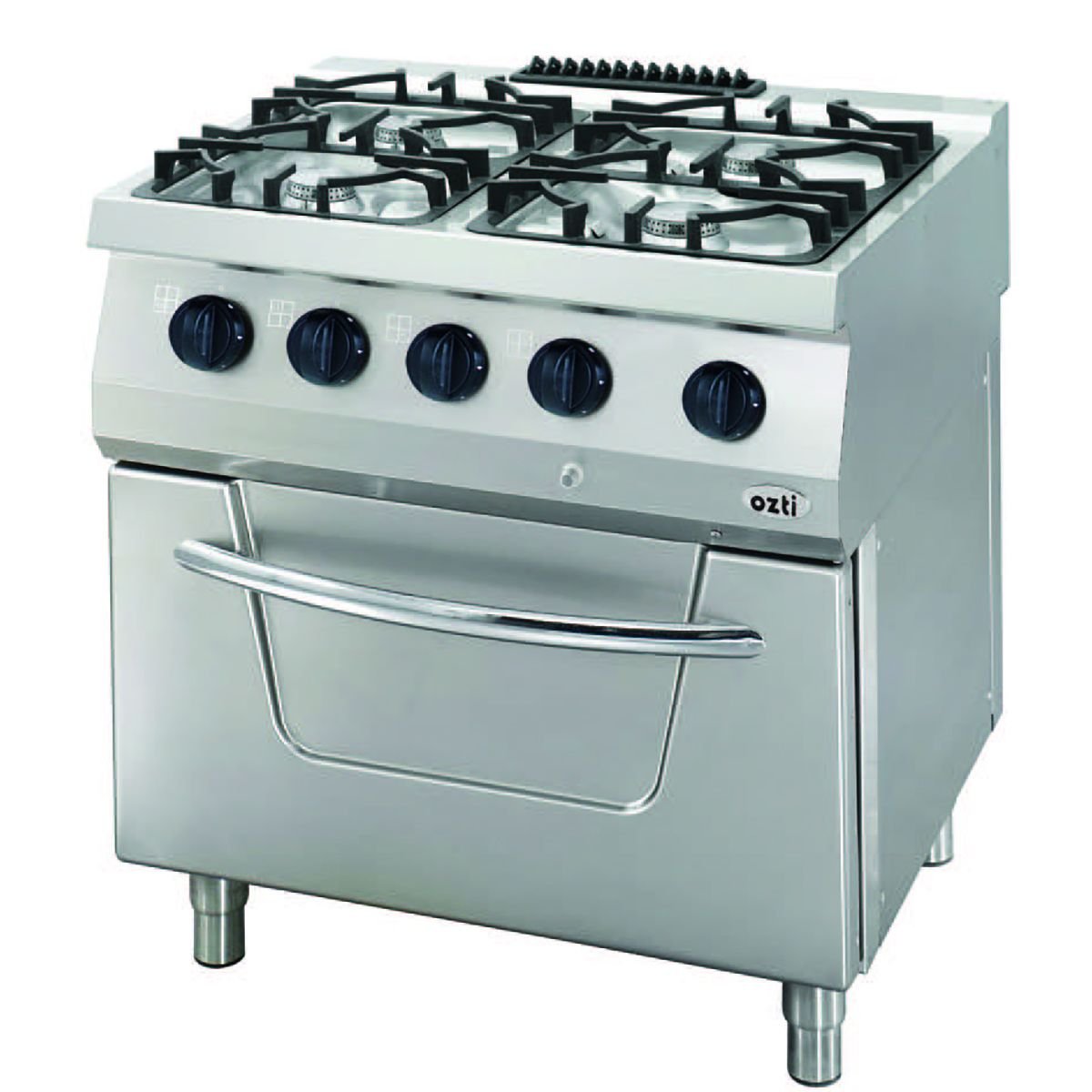 Öztiryakiler Kuzine Fırınlı 700 Seri Gazlı 4 Açık Ateş 80x70x85 (Ls)-4X7,5Kw+7Kw Gazlı Fırın