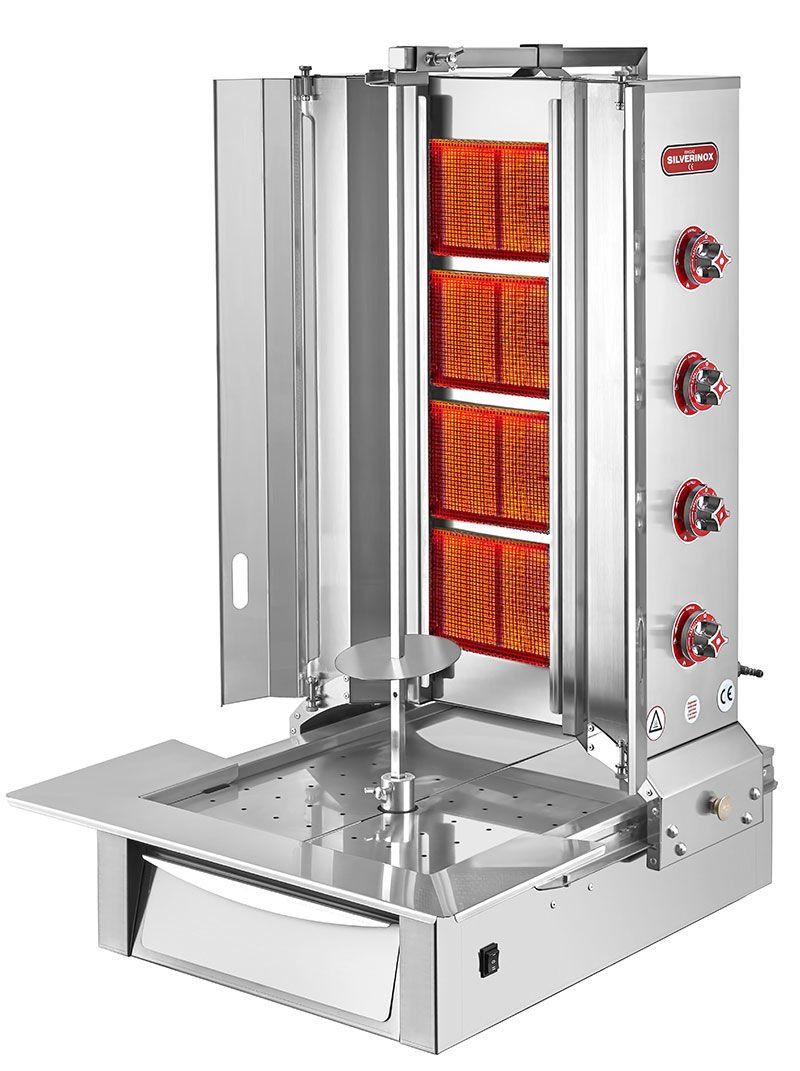 Silverinox 4 Radyanlı Alttan Motorlu LPG'li CE Döner Ocağı 2166-B4