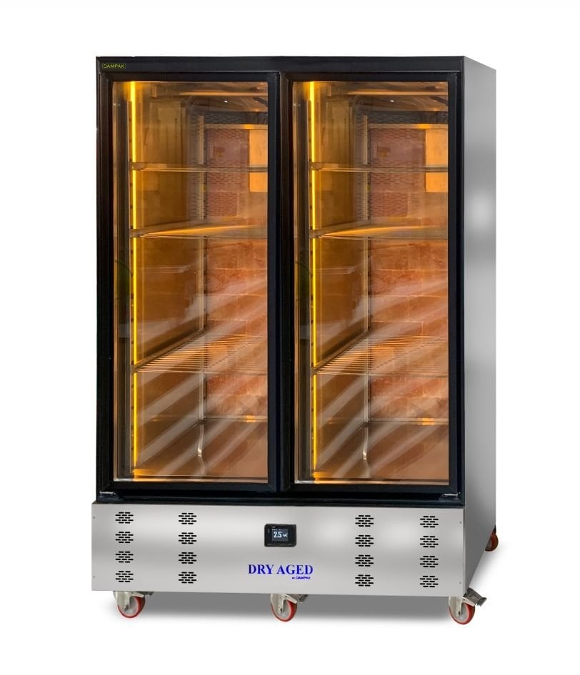 Dampak 22DBS2C-DRY Dik Tip İki Cam Kapılı Dry Age Buzdolabı 1245 lt 139x82x210 cm