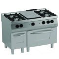 Öztiryakiler Kuzine Fırınlı 700 Seri Gazlı 4 Açık Ateş +1/3 Kapalı Döküm 120*70*85 (L)