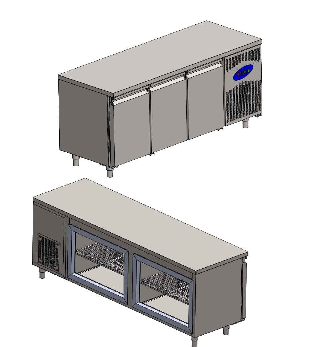 CS.TEZ.3.700.CM.EBL CSA TEZGAH TİPİ ET BALIK DOLABI 1880*700*850 220V-50Hz/0,23 Kw