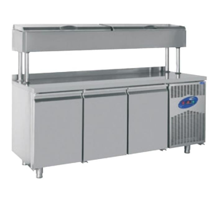 CSA 3 Kapılı Make Up Buzdolabı Yükseltilmiş 474 Litre 188x70x137 Cm CS.TEZ.3.700.YM