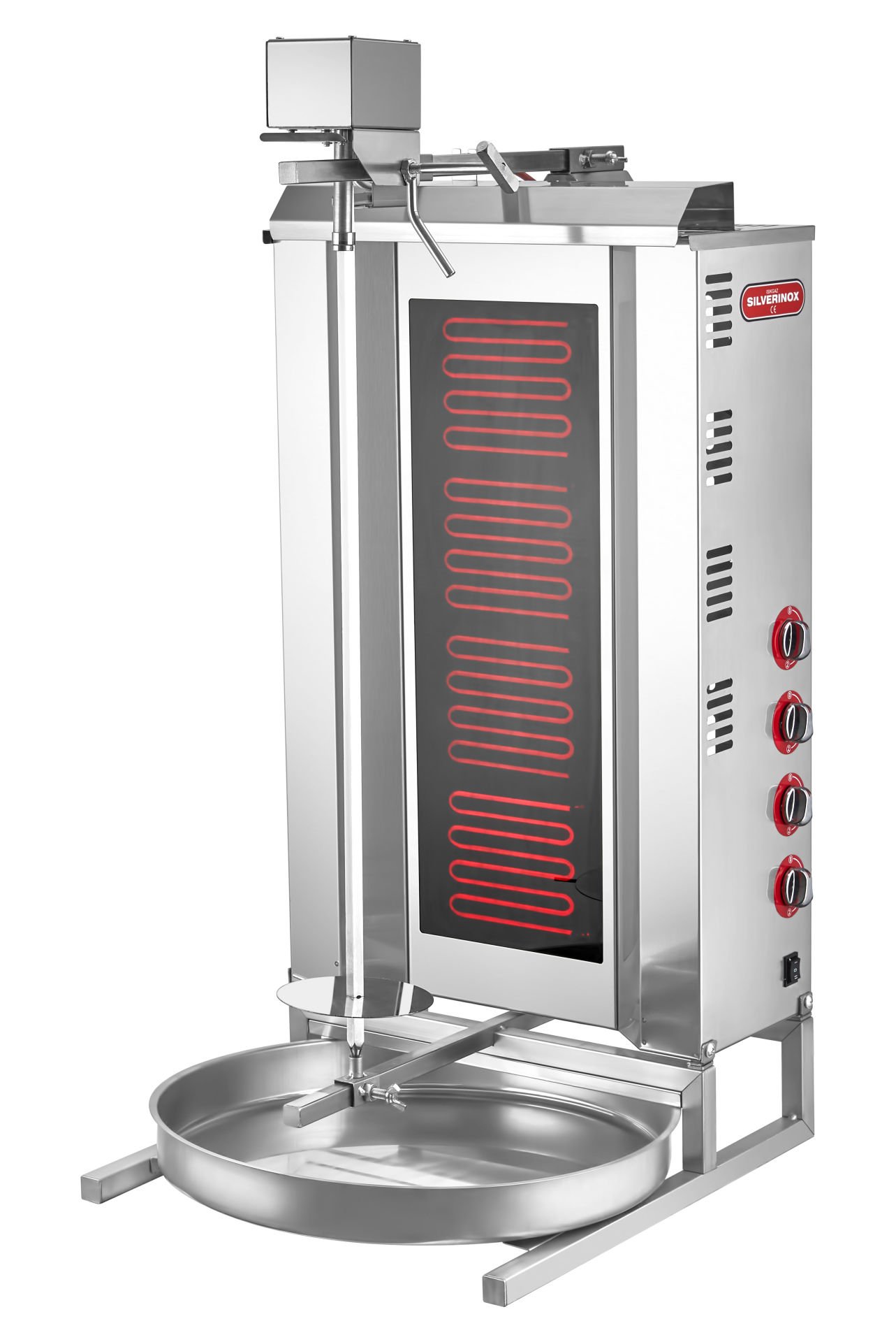 Silverinox 4 Radyanlı Üstten Motorlu Elektrikli Döner Ocağı ED-04