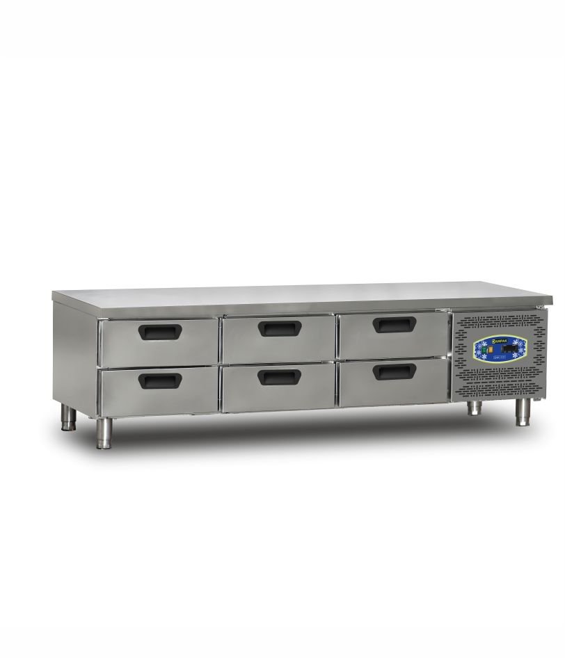 Dampak 22CBF0S-60.6C Cihaz Altı 6 Çekmeceli Buzdolabı 214 lt 200x60x60 cm
